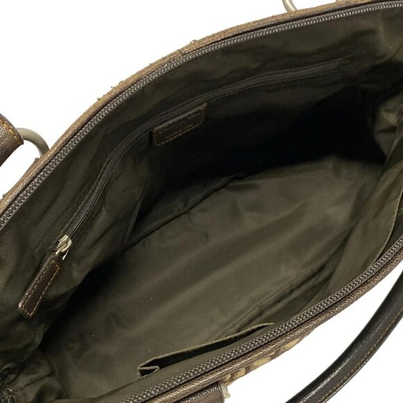 Auth DIOR/ChristianDior Vintage Traveler - Beige Dark Brown Jacquard Leather - Picture 6 of 16